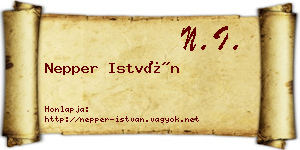 Nepper István névjegykártya